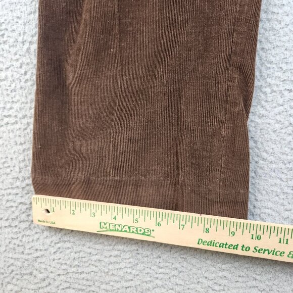 Vintage Corduroy Pants Men's 42x31 Brown Bootcut Tapered Leg COOSA 70's Slacks - Picture 6 of 7